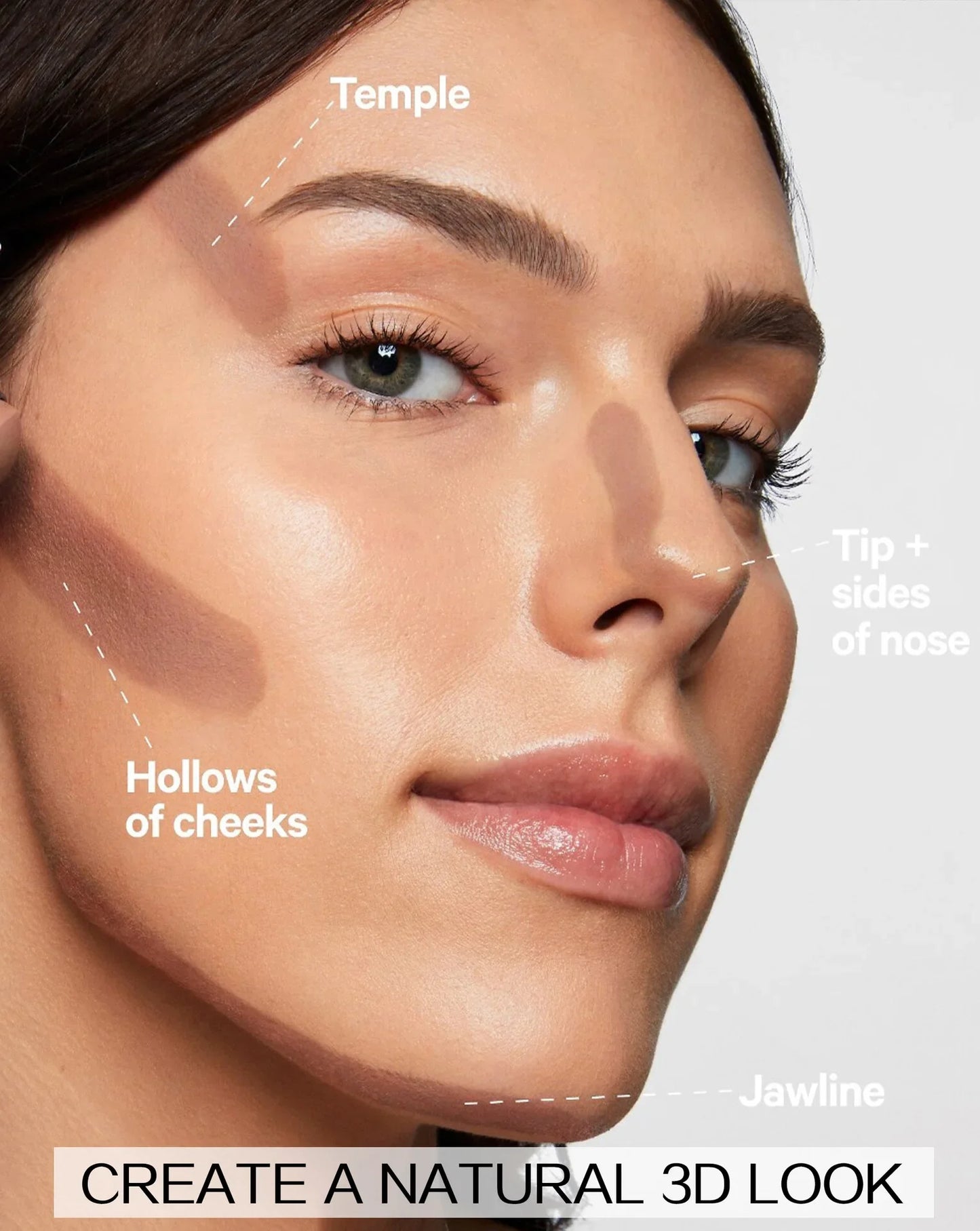 Double-head Face Bronzer Contour Stick Cream Makeup Light Dark Shadow Lasting Concealer Facial Brighten Contouring With Brush
