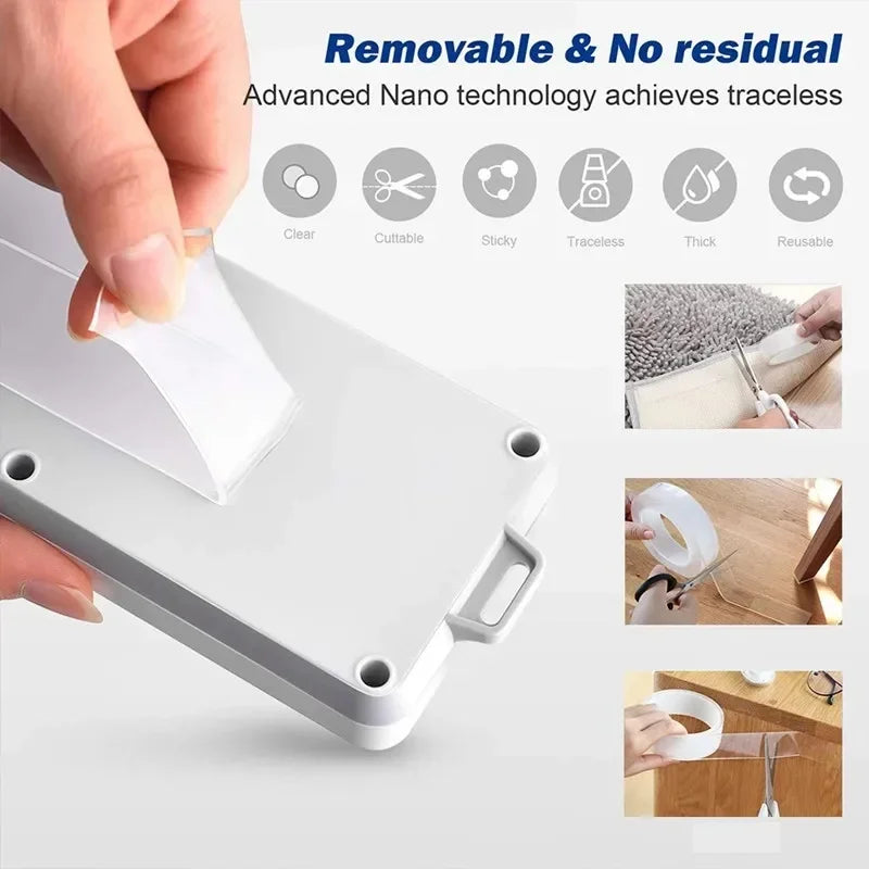 Transparent Double-sided Tape Nanometer Reusable Seamless Strong And Versatile Suitable For Home Kitchen Office And Car