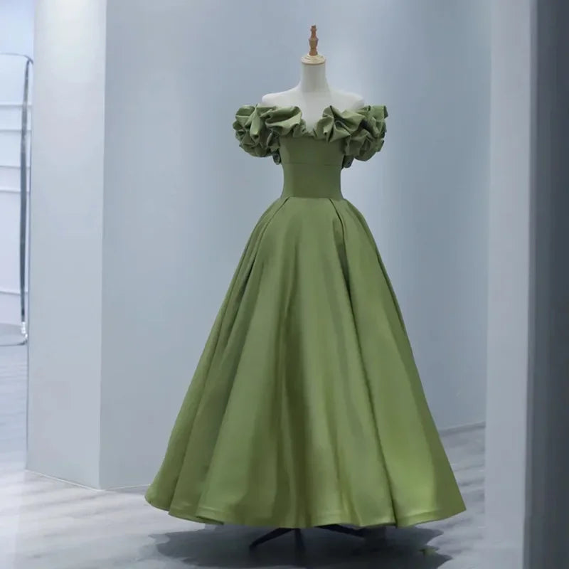 Party Long Dress Women Night Lace Dresses Sexy Green High Waist Dance Wedding Prom Bridesmaid Maxi Y2k Dresses Summer Vestidos