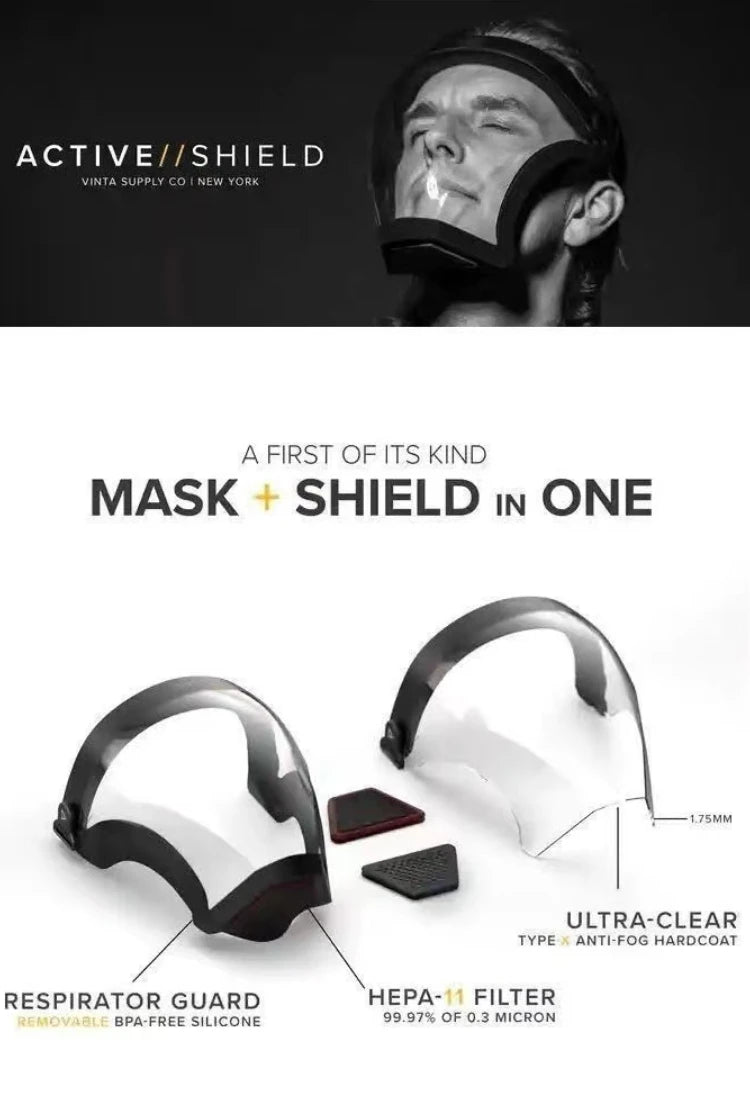 Transparent Security Protection Shield Full Face Shield for Kitchen Tools Oil-splash Proof Moto Cycling Windproof Glasses Mask