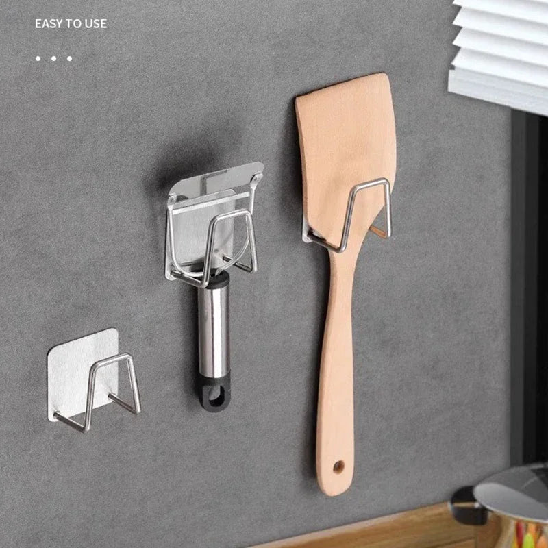 5/1pcs Stainless Steel Sink Sponges Holder Self Adhesive Drain Drying Rack Shelf Household Wall Hooks Kitchen Storage Organizer