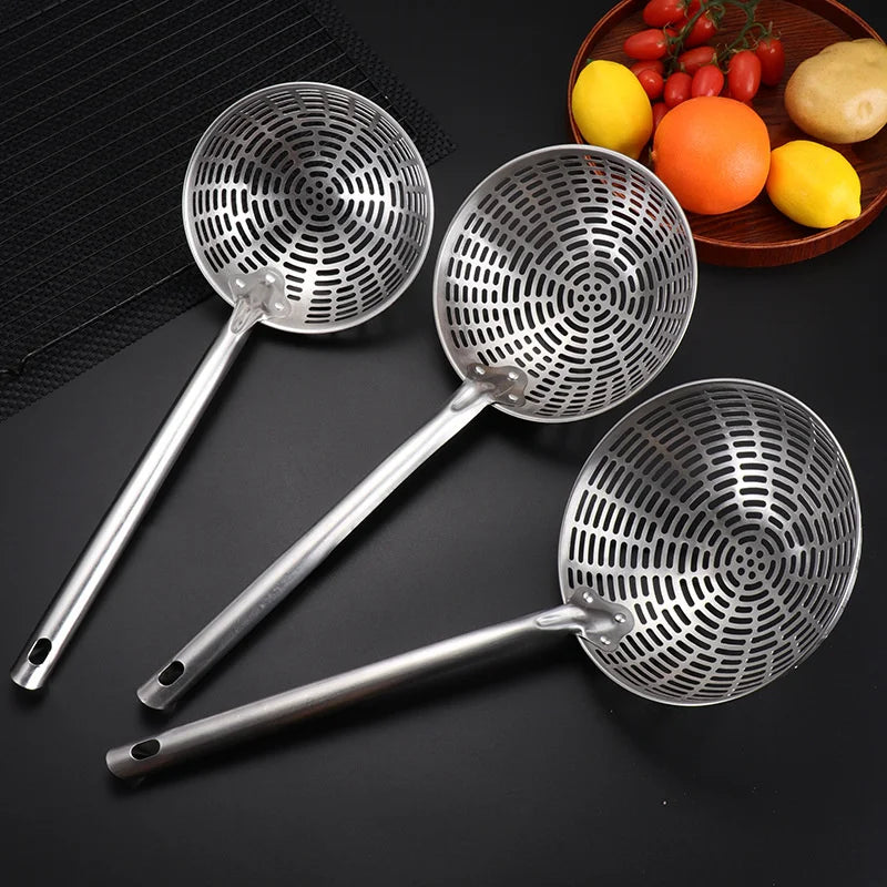 Stainless Steel Skimmer Colander Mesh Deep Oil Frying Cooking Noodles Scoop Strainer Kitchen Food Filter Spoon Kitchenware