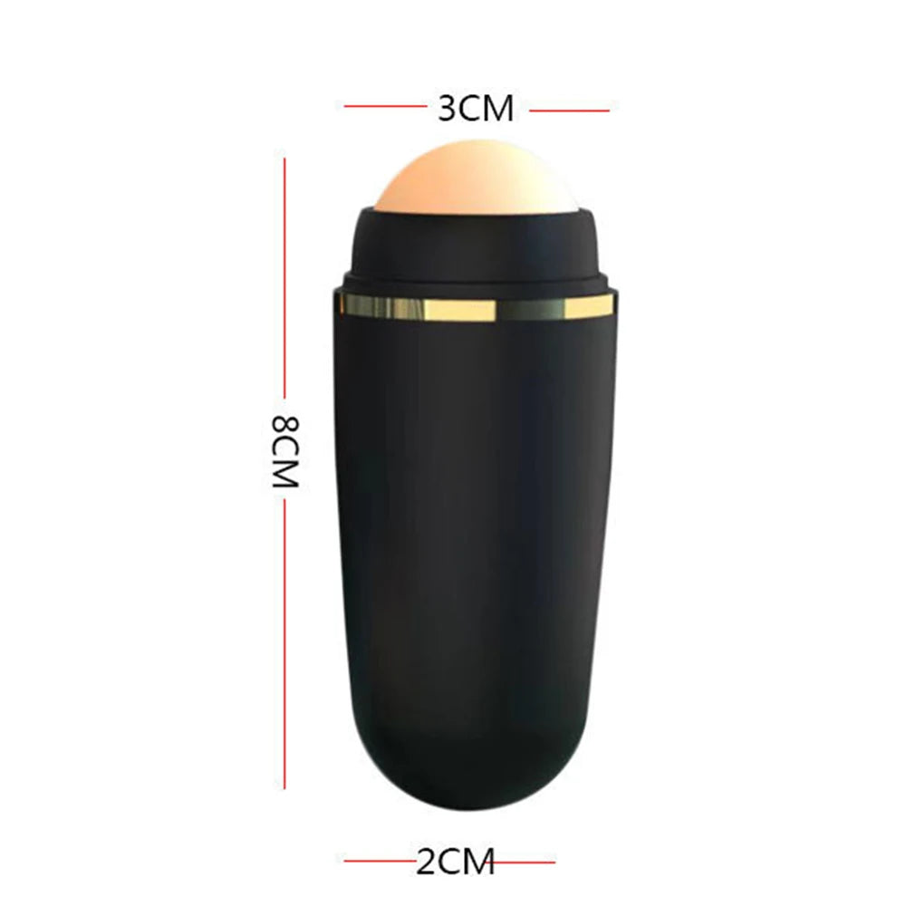 Oil-Absorbing Natural Volcanic Stone Face Clean Care Oil Control Reusable Face Massager Roller Skincare Beauty Makeup Tool