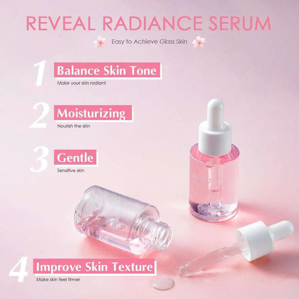 Niacinamide Sakura Serum Face Essence Deep Cleansing Moisturizing Dry Skin Shrink Pores Beauty Facial Skin Care Products 2/1pcs