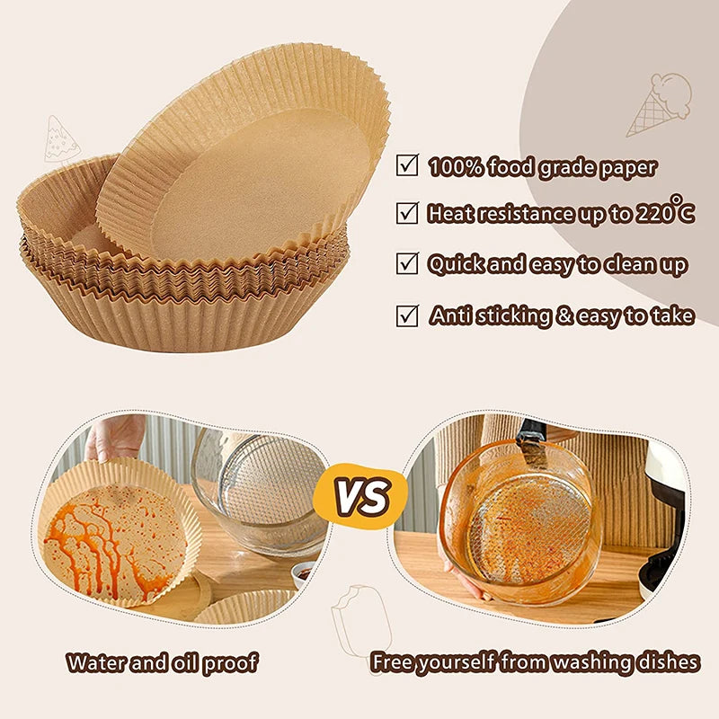 Special Paper for Air Fryer Baking Oil-proof Oil-absorbing Paper for Household BBQ Plate Oven Kitchen Pan Pad airfryer bakpapier