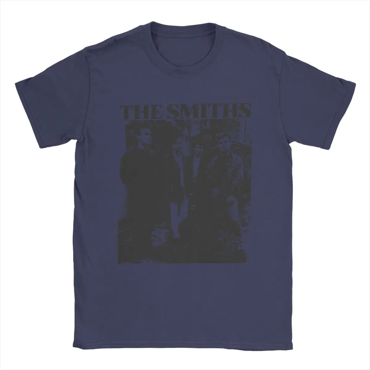 The Smiths Vintage Pencil Drawing Style T-Shirt for Men Music Casual Pure Cotton Tee Shirt O Sleeve T Shirt Printing Clothing