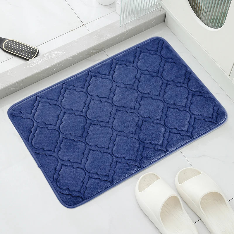 Striped Bath Mat,absorbent Quick-drying Kitchen Carpet,anti-skid Ultra-soft into the Carpet,ideal Bathroom Products for Bedroom.