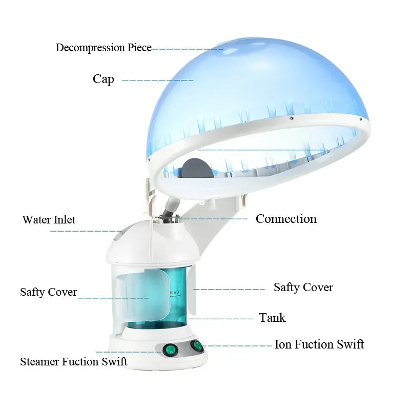 Professional SkinCare Hot Hair Face Facial Steamer Cleansing Ozone Vapor Vaporizer Nano Mist Sprayer Humidifier Steam Machine