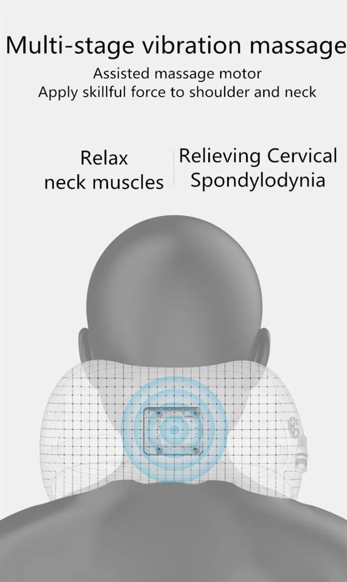 Rechargeable Neck Massager Pillow Multifunctional U shaped Portable Shoulder Cervical Massager Outdoor Home Car Relaxing Massage