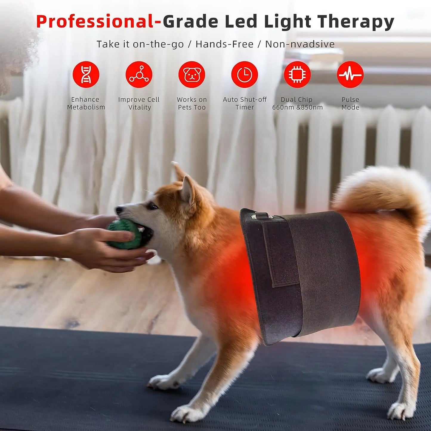Red Infrared Light Therapy Pad LED Beauty Devices for Face and Body Back Knee Hands Feet Relief Portable 660nm 850nm Heat Pad
