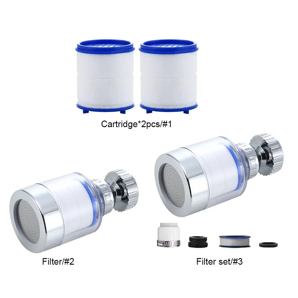 360 Degree Rotating Splash Filters Faucet Adapter for Household Kitchen Bathroom Water Saving Anti-splash Faucet Water Purifier