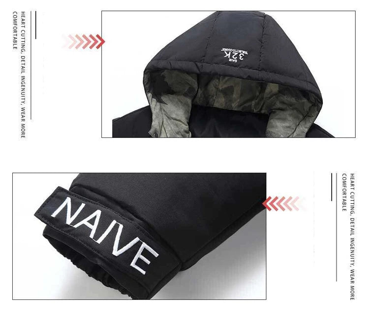 New Winter Men's Jackets Tide Korean Parkas Trend of Padded Thickened Bread Clothing Warm Couples Wear Cotton Coat
