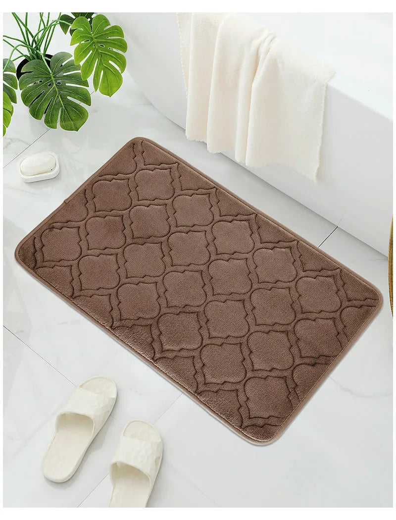 Striped Bath Mat,absorbent Quick-drying Kitchen Carpet,anti-skid Ultra-soft into the Carpet,ideal Bathroom Products for Bedroom.