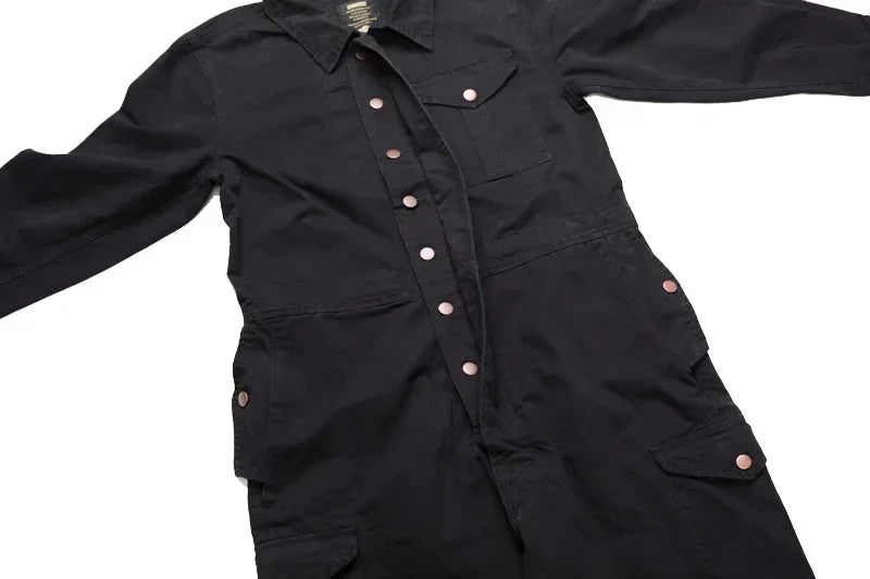 American Multi Pocket Work Suit Jumpsuit Men Fashion Brand Jumpsuit Loose Work Suit for Men