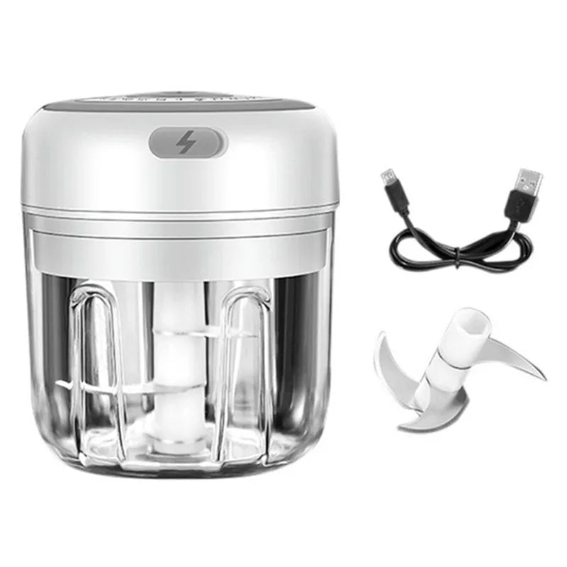 100/250ml Electric Garlic Masher Mini Chopper Vegetable Chili Meat Ginger Masher Machine USB Charging Blenders Kitchen Gadgets