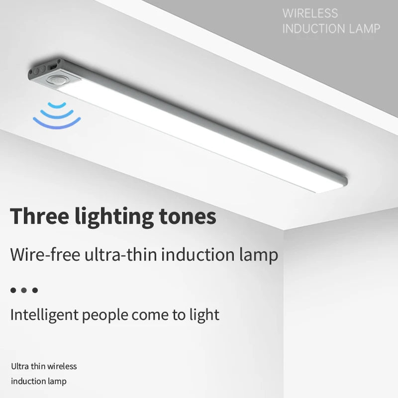 10-60cm LED Ultra Thin Lights Motion Sensor night light Wireless Under Cabinet Lights For Kitchen Closet Cabinet Lighting