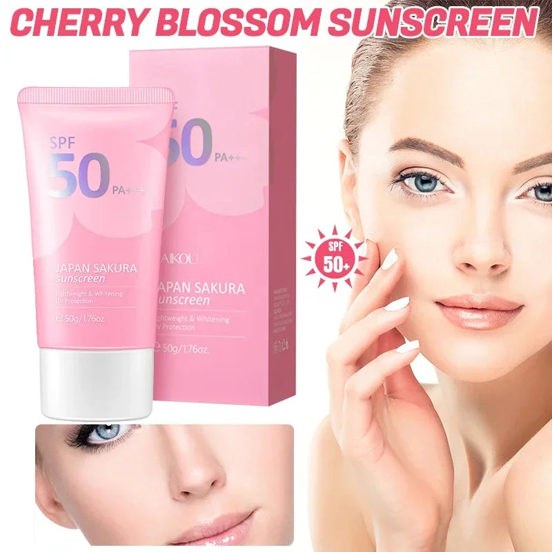 LAIKOU Sakura Sunscreen Spf50 Moisturizer Protector Facial Sun Block Isolation Lotionbloqueador solar faciales