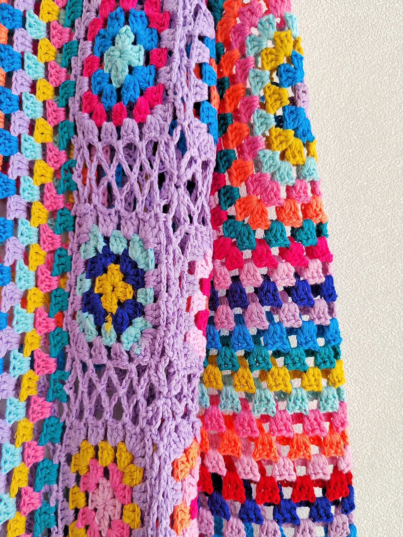 Crochet Knitted Women Cardigan Cover Ups Tassel Plaid Long Coat Bohemian 2023 Summer Beach Bikini Covers Sexy Hook Vestidos