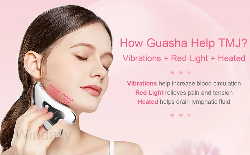 Electric Gua Sha Facial Massager Microcurrent Anti-Aging Face Lifter Skin Tightening Device Portable Face Sculpting Beauty Tool