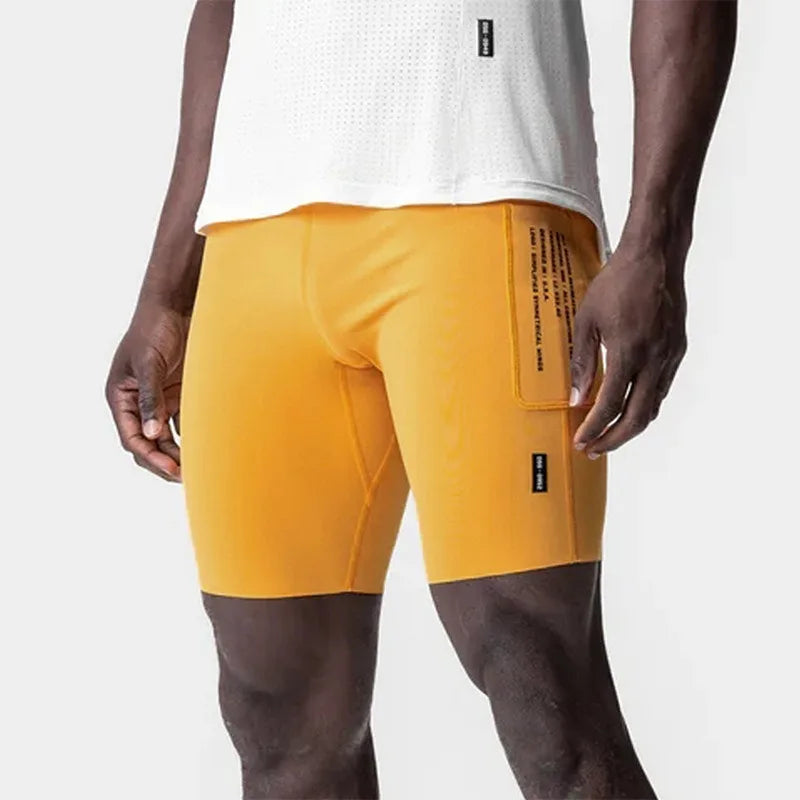 Men's Summer Quick Dry Sports Skinny Slim Stretch Shorts Man Running Gym Fitness Jogger Short Pants Male Bodybuilding Leggings
