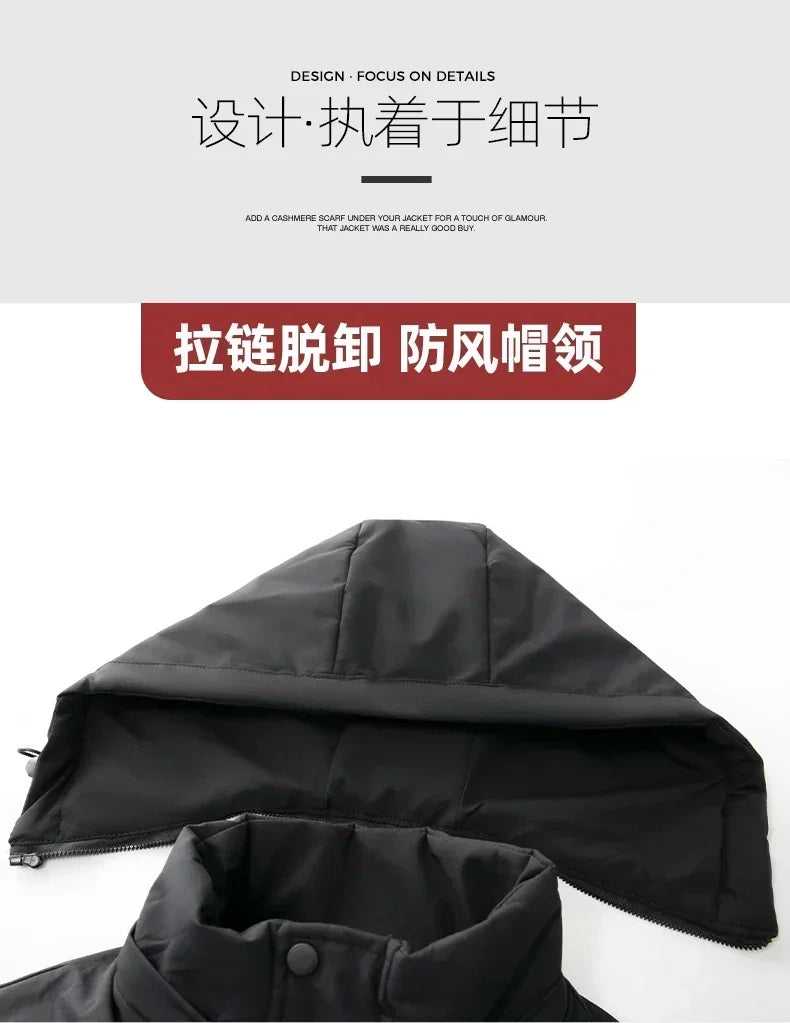 Men's Clothing Top Quality Brand Hooded Casual Fashion Long Thicken Outwear Parkas Jackets Winter Windbreaker Coats New Parkas
