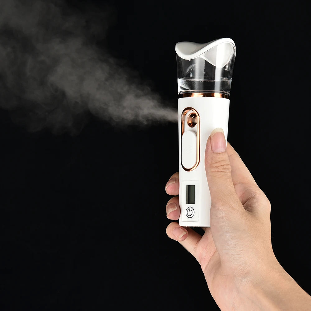 Nano Facial Sprayer Face Steamer Rechargeable Humidifier Nebulizer Portable Hydrating Moisturizing Women Beauty Water Skin Care