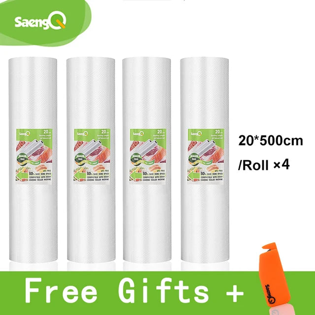 saengQ LIFE Kitchen Food Vacuum Bag Storage Bags For Vacuum Sealer Food Fresh Long Keeping 12+15+20+25+30cm*500cm Rolls/Lot