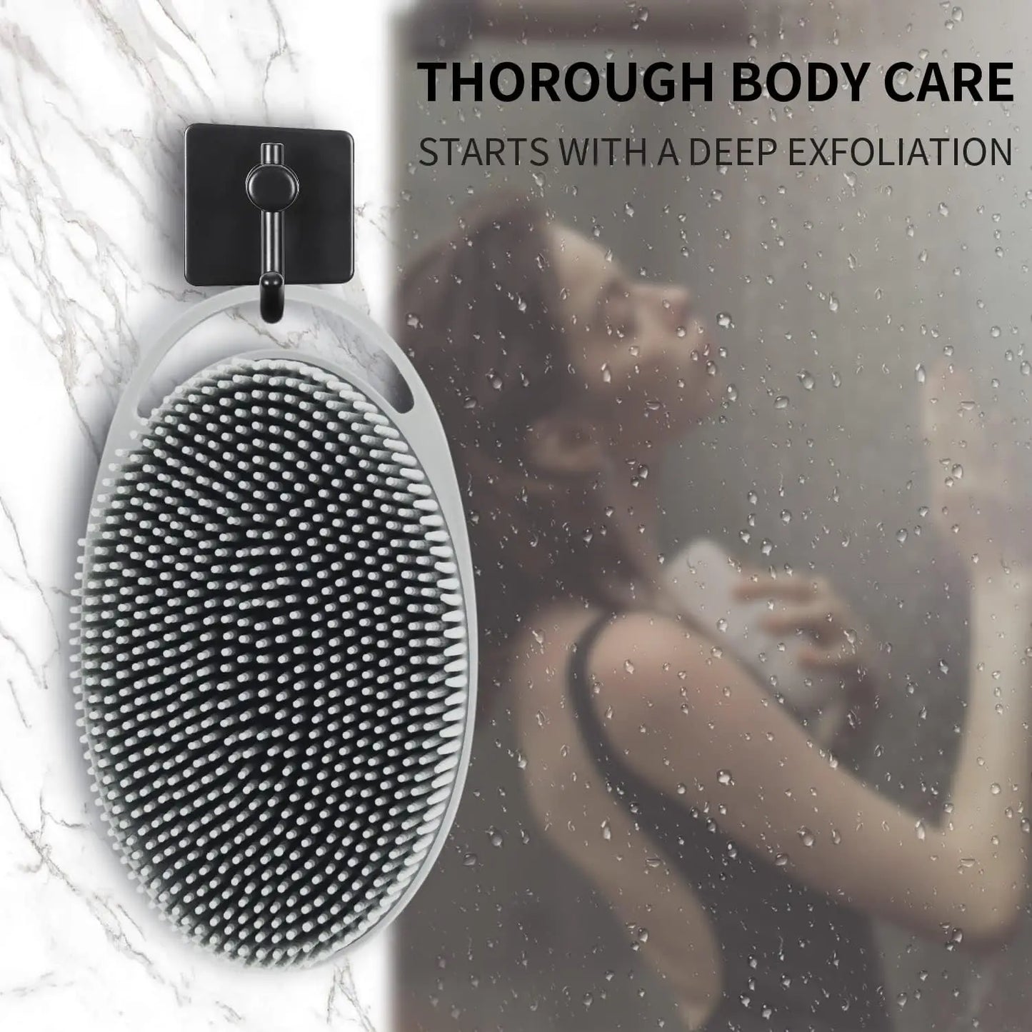 2 in 1 Soft Silicone Body Brush Wash Bath Shower Exfoliating Skin Fit For Baby Bath Shampoo Facial Massage Brush