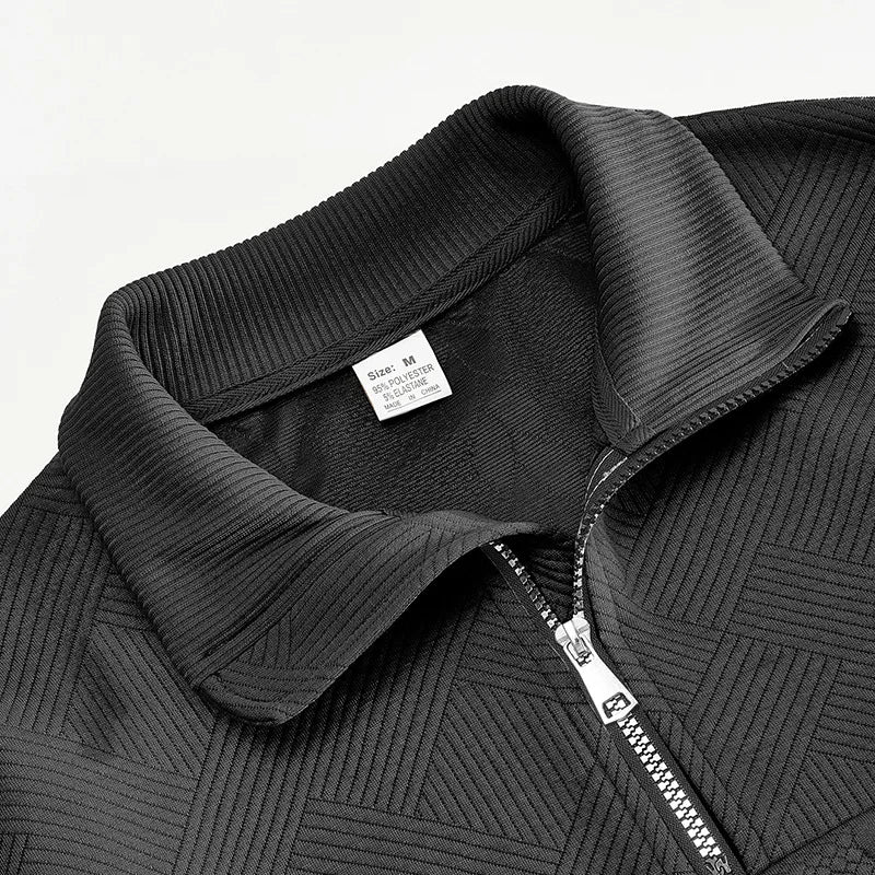 2024 New Knit Sweatshirts Men Fashion Half Zipper Stand Collar Casual Hoodies Male Patchwork Sport Knitted Hoodie Sweatshirt Man