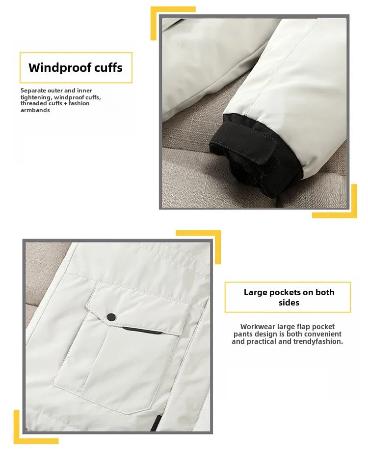 Loose Warm Hooded Down Jacket Handsome Fashion Trend Korean Version of Quality Men's Winter Down Jacket Men's Coat Hooded Down