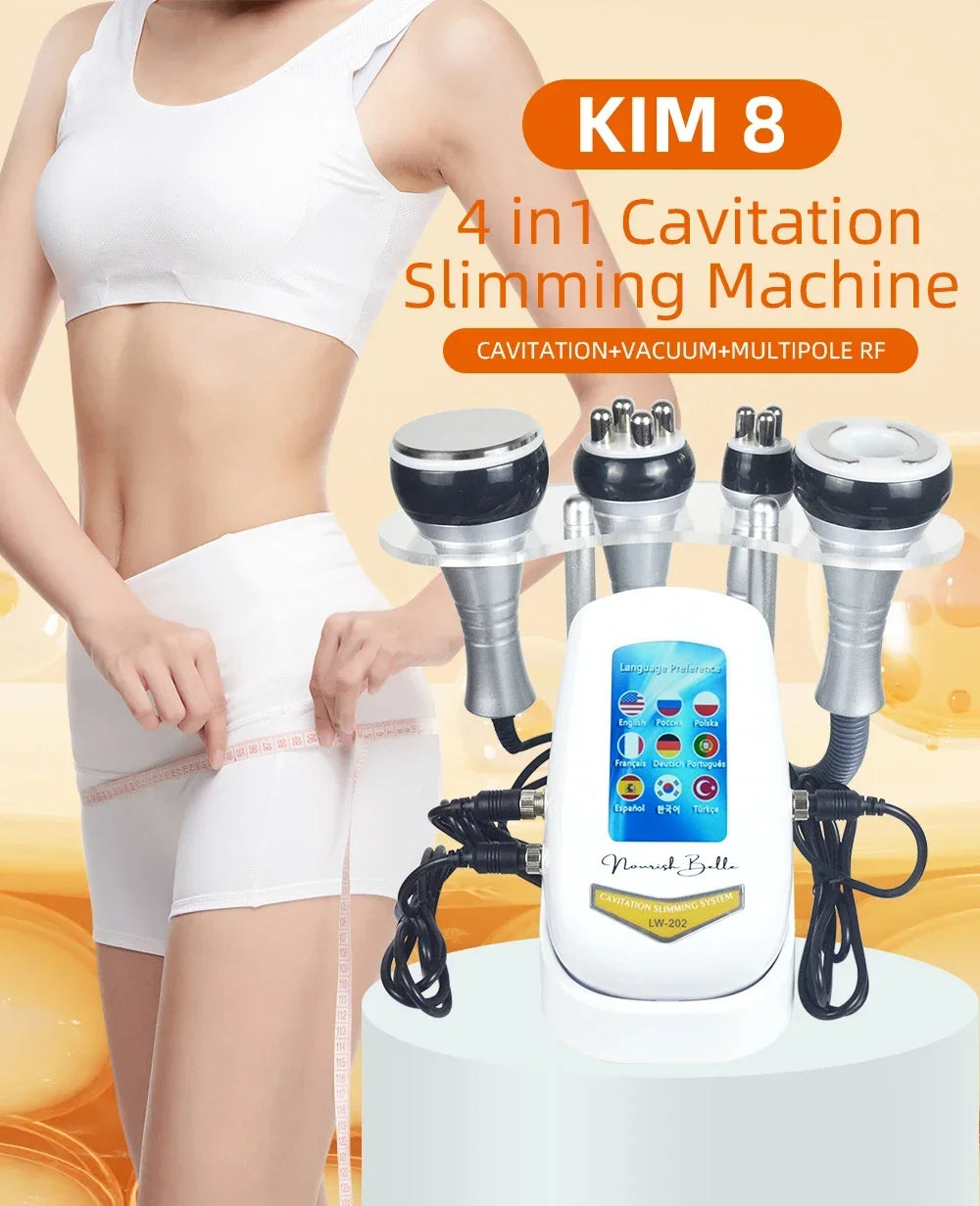 40K 3/4 IN 1 Cavitation Body Slimming Machine Facial Massager Skin Tighten Face Lifting Vacuum Suction Beauty Device