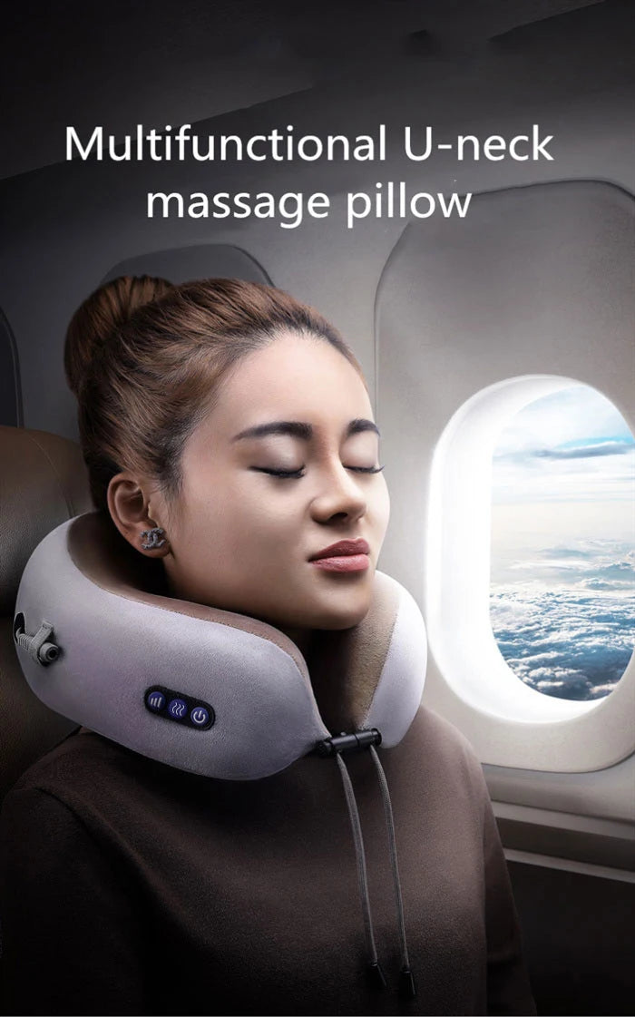 Rechargeable Neck Massager Pillow Multifunctional U shaped Portable Shoulder Cervical Massager Outdoor Home Car Relaxing Massage