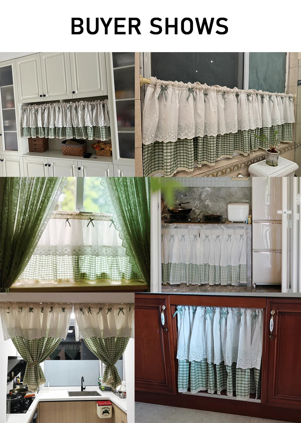 Kitchen Curtains for Window Half Doorway Curtain Japanese Lace Short Curtains Rod Pocket with Embroidery for Living Room Bedroom