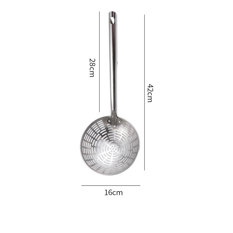 Stainless Steel Skimmer Colander Mesh Deep Oil Frying Cooking Noodles Scoop Strainer Kitchen Food Filter Spoon Kitchenware
