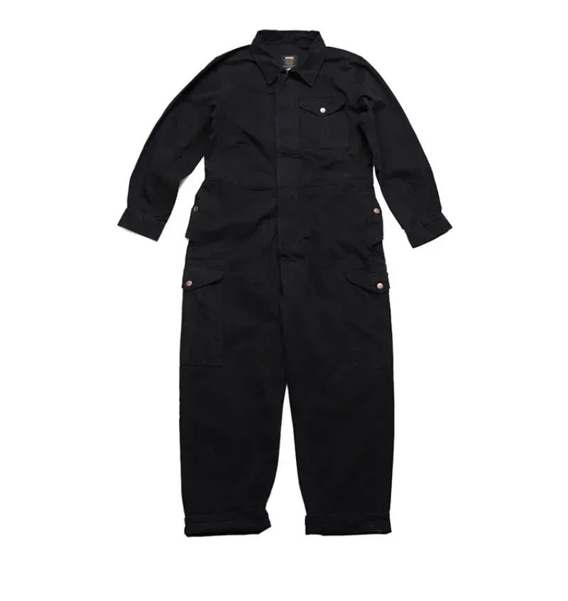 American Multi Pocket Work Suit Jumpsuit Men Fashion Brand Jumpsuit Loose Work Suit for Men