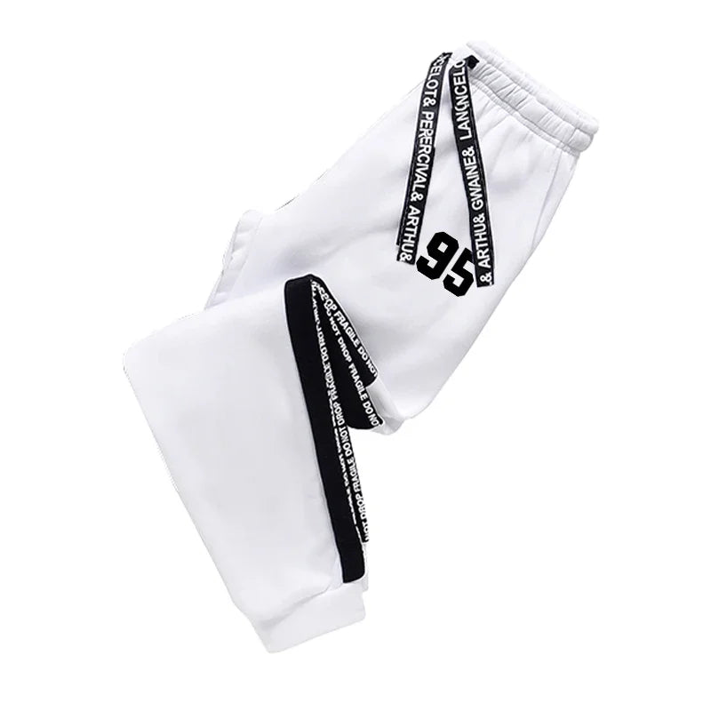 Mens Sweatpants Fashion Casual Print High Quality Black White Versatile Tracksuit Trousers Outdoors Fitness Sport Jogging Pants