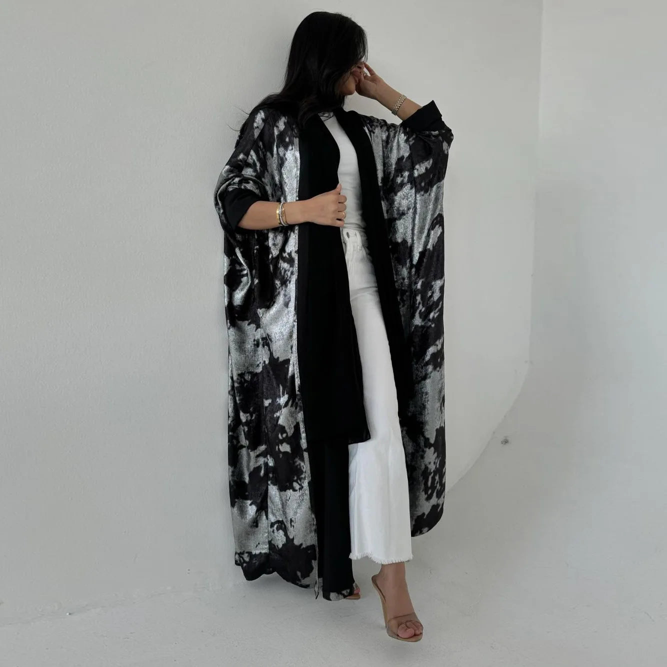 Eid Muslim Abaya for Women Print Ramadan Cardigan Jalabiya Turkey Long Dress Morocco Kaftan Long Abayas Dubai Robe Caftan 2024