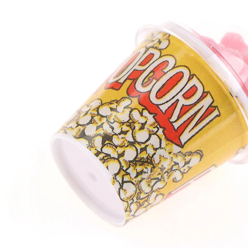 1/12 Scale Miniature Dollhouse Food Mini Popcorn Bucket for Doll House Kitchen Snack Shop Decor Kids Toys