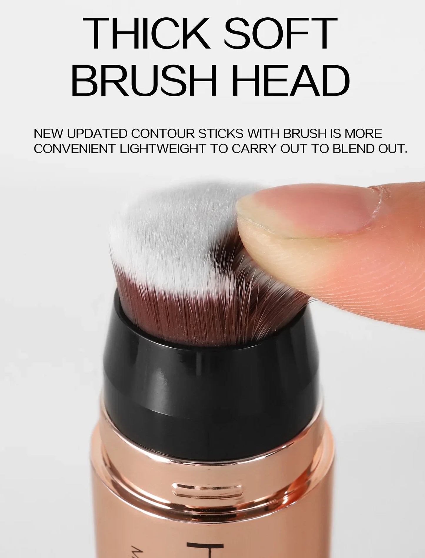 Double-head Face Bronzer Contour Stick Cream Makeup Light Dark Shadow Lasting Concealer Facial Brighten Contouring With Brush