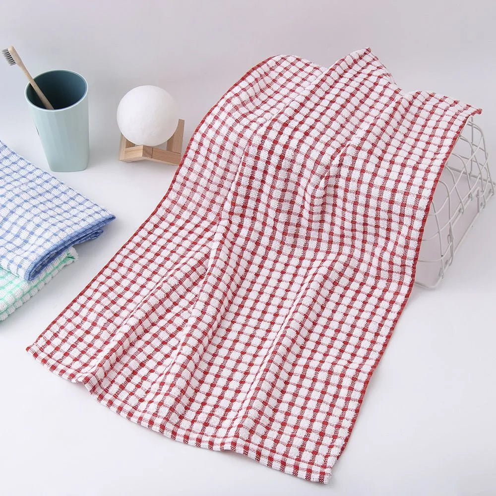 Rag Tea Towels New Cotton Drying Washing Dish Cloth Absorbent Large Size Cleaning Cloths Kitchen Supplies