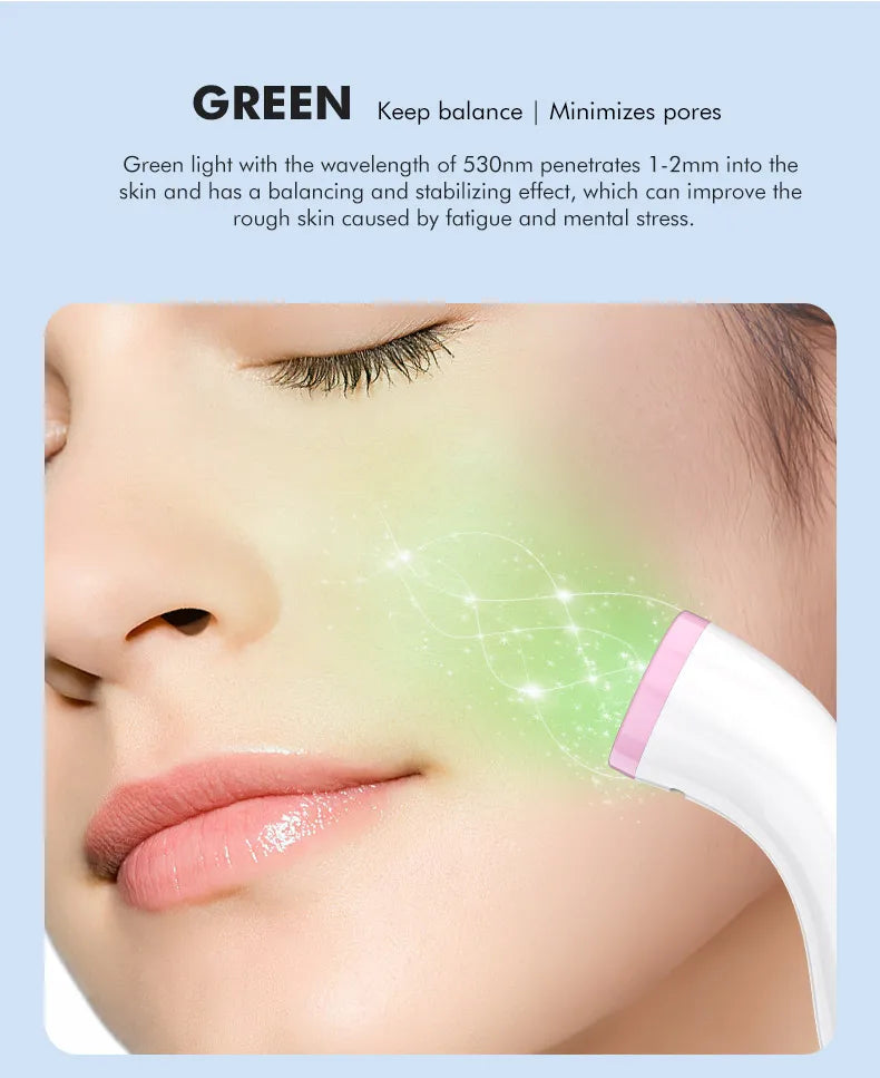New RF UV Facial Led Red & Blue Acne Spot Treatment Home Use RF Beauty Device Equipment Wand Massager Face Light Therapy Machine
