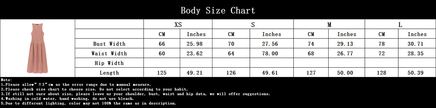 TRAFZA Women Elegant Plaid Vest Dress Sleeveless Stretch Bust Long Dress New 2025 Summer Fashion Romantic Vacation Dress