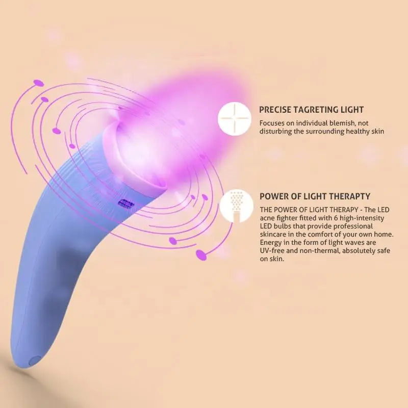 New RF UV Facial Led Red & Blue Acne Spot Treatment Home Use RF Beauty Device Equipment Wand Massager Face Light Therapy Machine