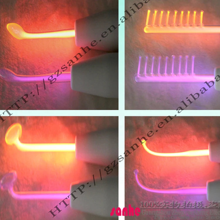 High Frequency Facial Machine Acne Spot Remover Electrotherapy Glass Tube Wand Big Power 30W