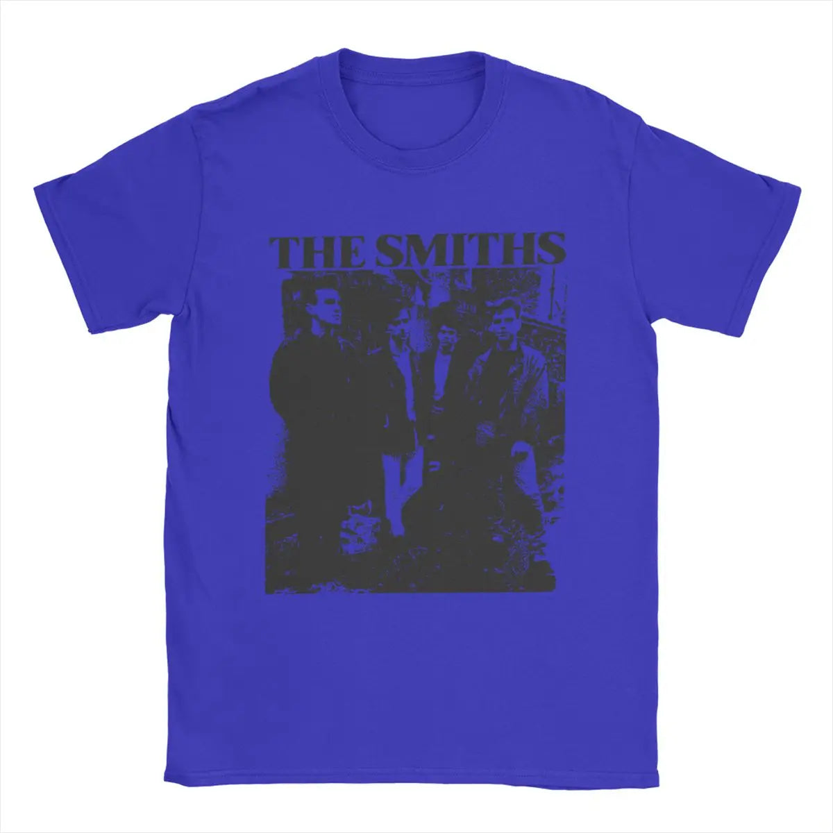 The Smiths Vintage Pencil Drawing Style T-Shirt for Men Music Casual Pure Cotton Tee Shirt O Sleeve T Shirt Printing Clothing