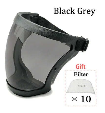 Transparent Security Protection Shield Full Face Shield for Kitchen Tools Oil-splash Proof Moto Cycling Windproof Glasses Mask