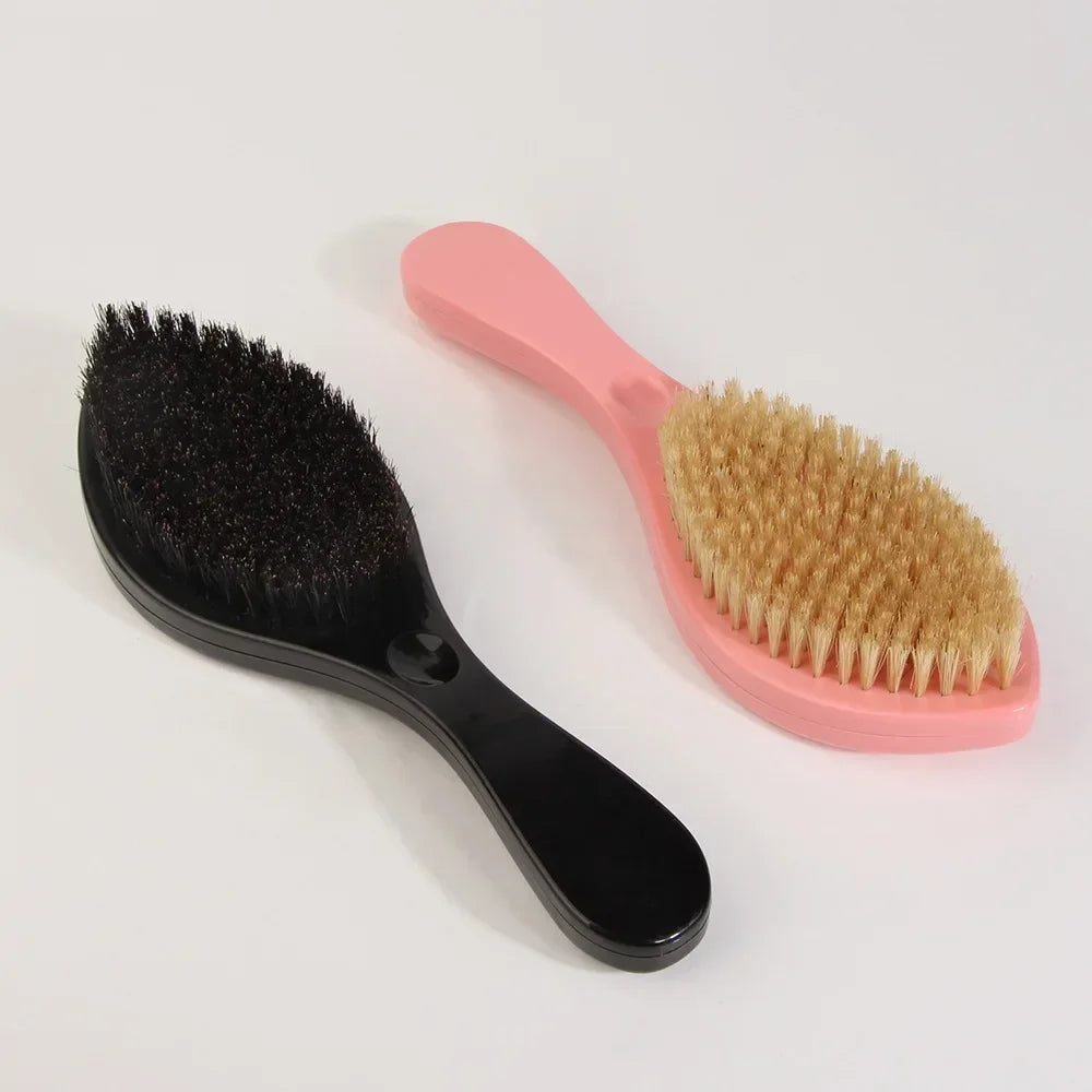 New MAN Hair Brush Boar Bristle For Men's Beard Shaving Comb Face Massage Facial Hair Cleaning Brush Wave Comb Drop Shipping