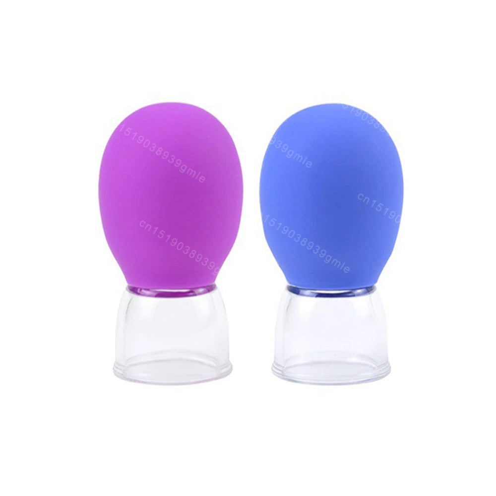 Facial Massage Cups Rubber Vacuum Cupping Skin Lifting Anti Cellulite Massager for Face Pvc Body Cups Skin Scraping Massage Jar