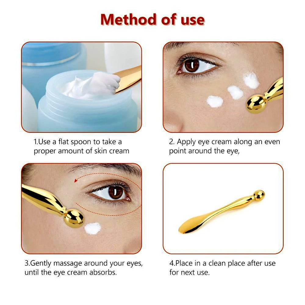 1PC Eye Cream Massage Stick Stainless Steel Applicator Face Massager Wand Facial Skincare Cosmetic Beauty Tool Dropshipping
