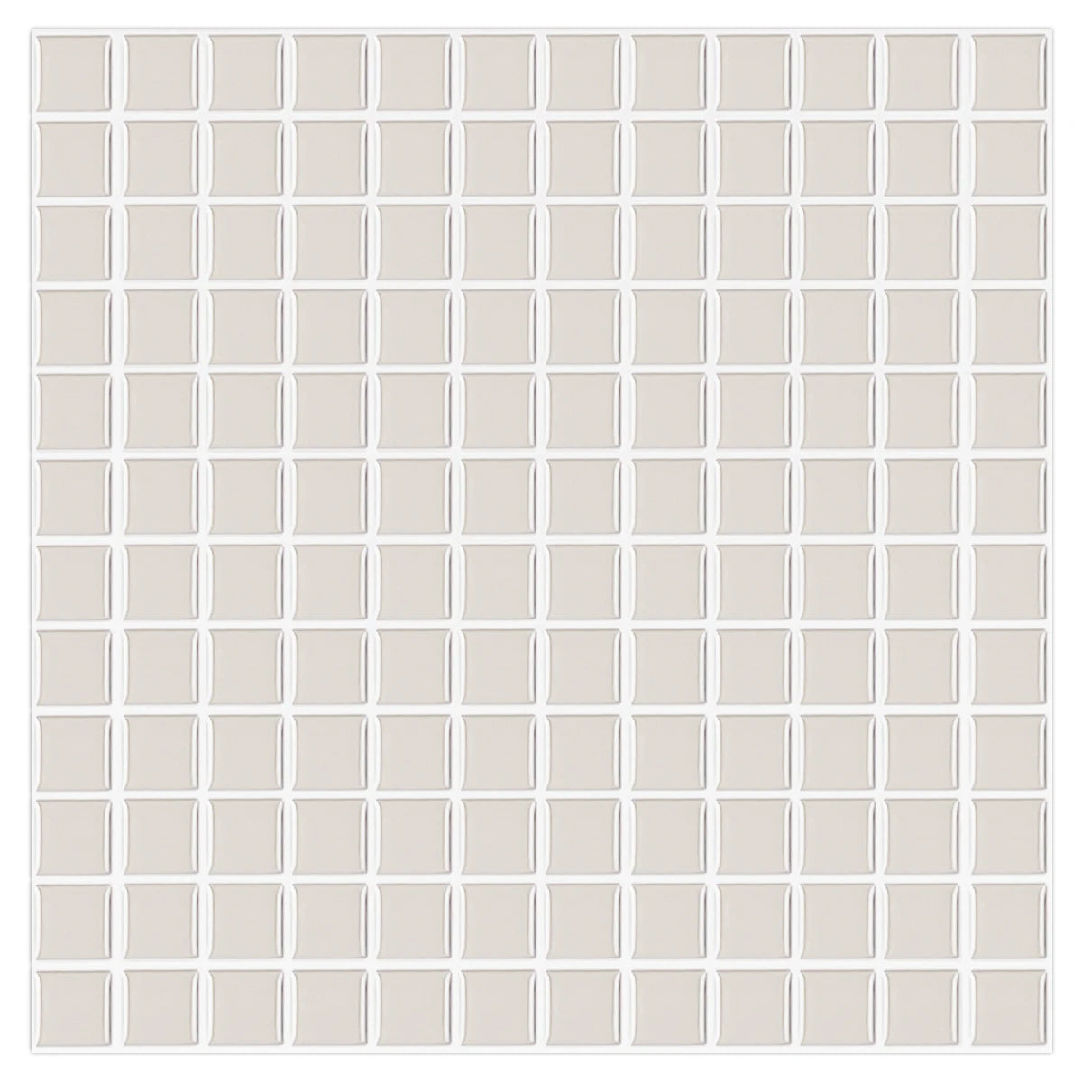 Vividtiles 10*10 Inc Light Grey Square Wall Tile Stickers Mosaic Vinyl 3d Effext Tiles DIY for Kitchen Bathroom Backsplash
